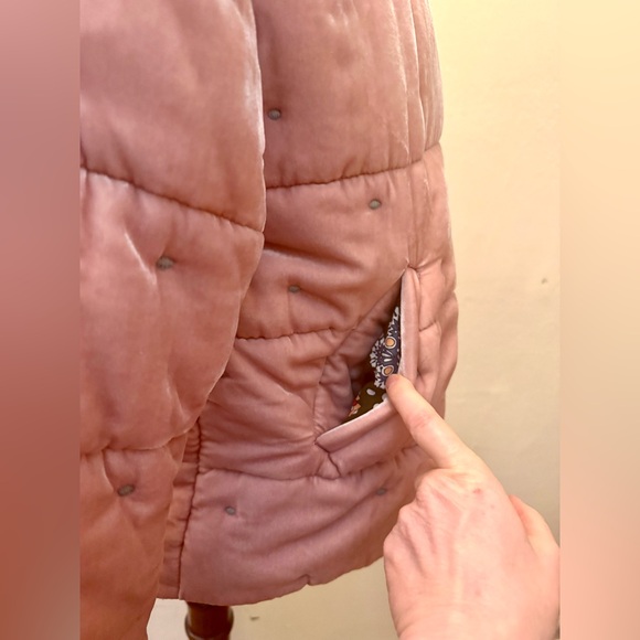 Johnny Was Quilted Warm Bohemian Dusty Pink Jacket, silk blend, Size XS – NWOT - Picture 7 of 16
